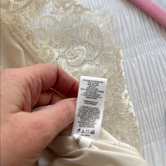 Express Cream Lace Blouse with Sheer Sleeves - Picture 5 of 6